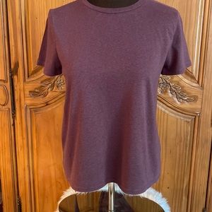 Madewell cotton blend purple tie back T-shirt.